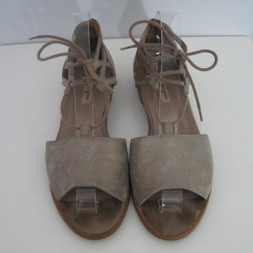 Paul Green Munchen Womens US 7.5 Taupe Beige Brown Sparkle Gladiator Sandals 5 - Picture 6 of 12